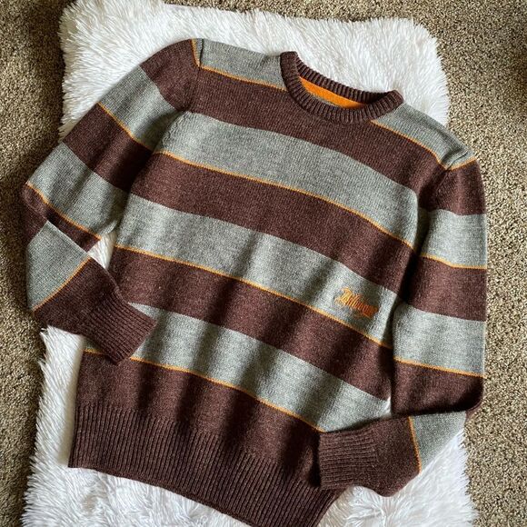 Billabong Wool Blend Crew Neck Striped Sweater Size Small - Picture 1 of 6